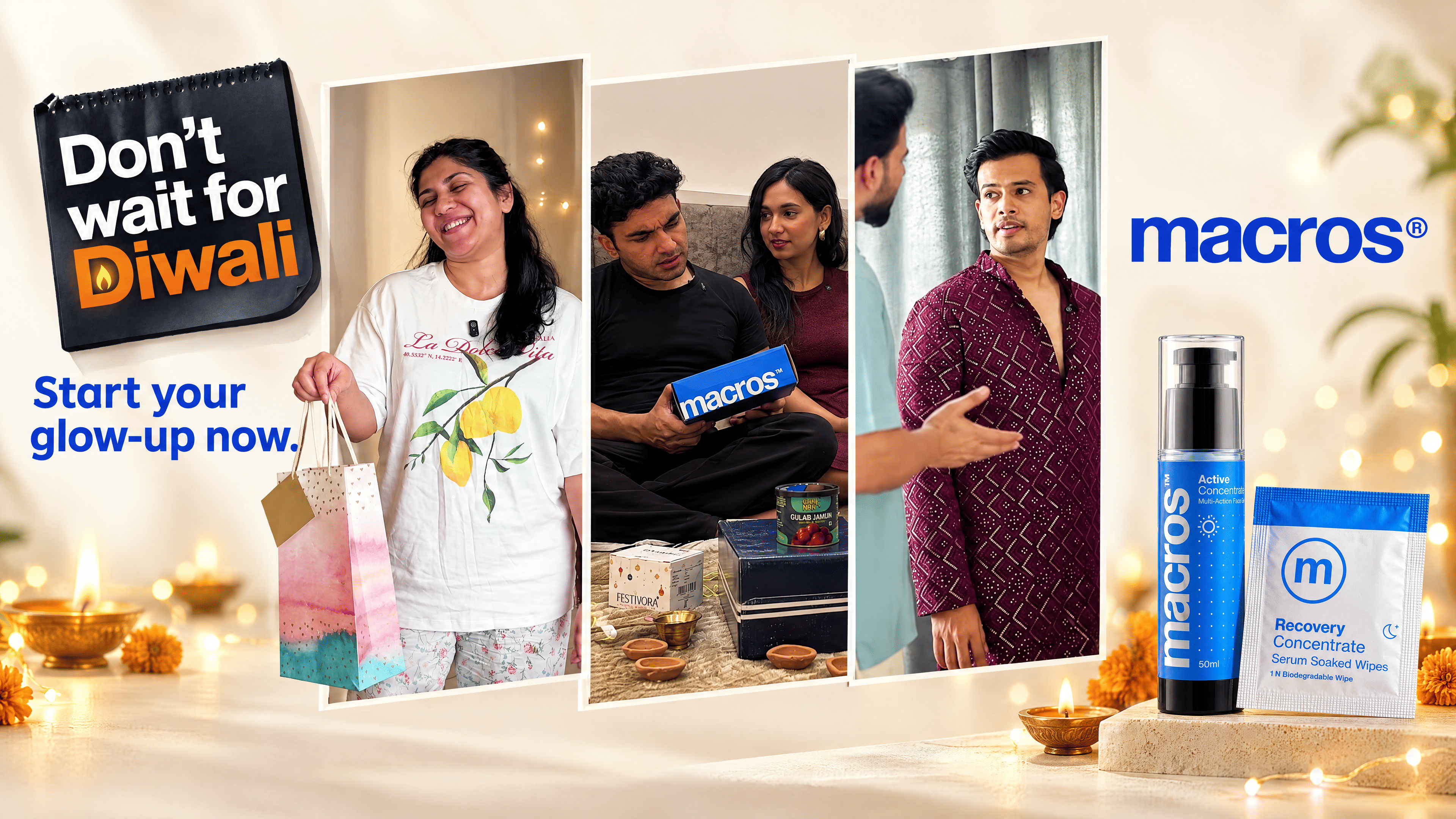 Macros Champions Consistent Skincare This Festive Season with the Launch of ‘Don’t Wait for Diwali. Start Your Glow-Up Now’ Campaign