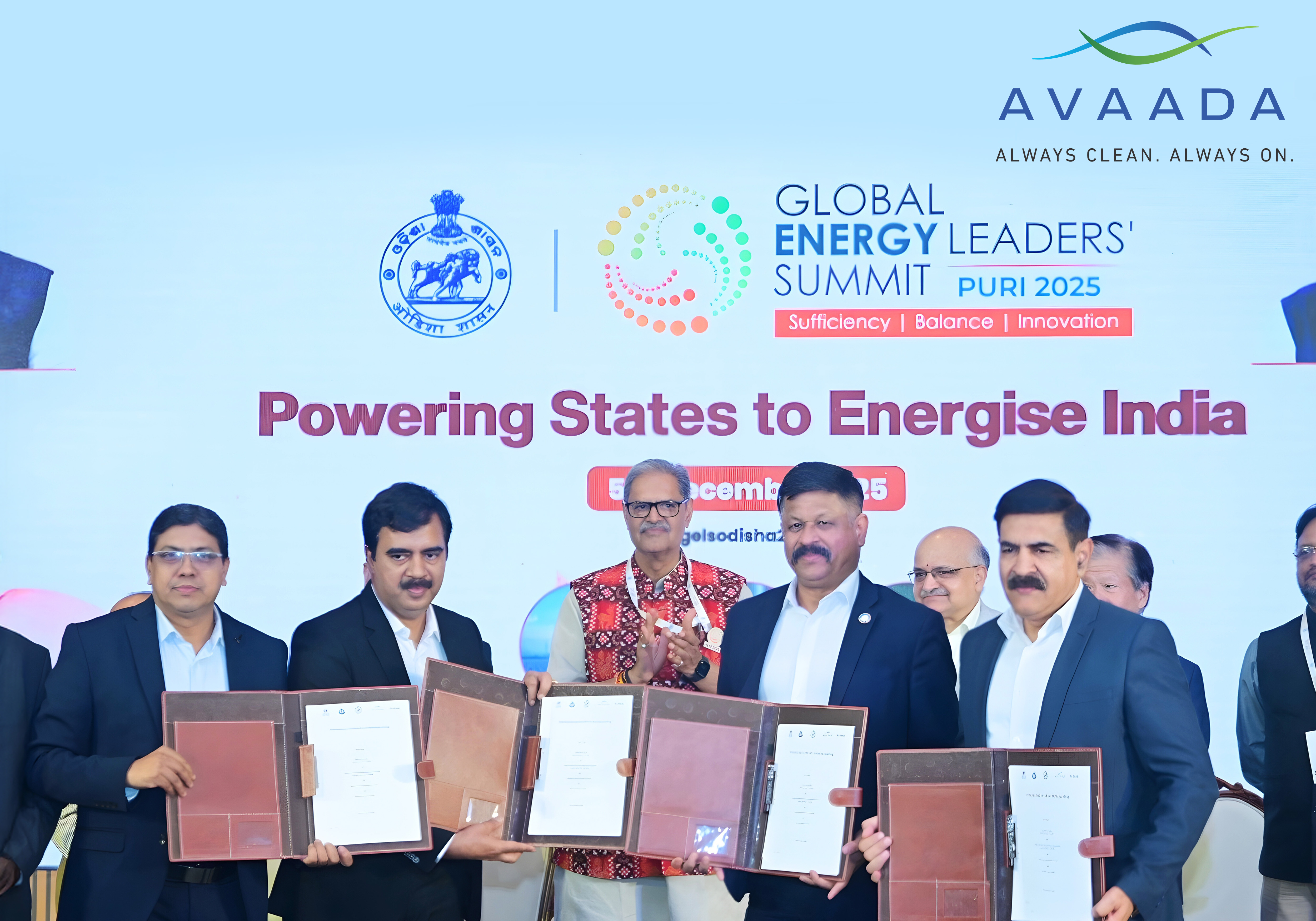 Avaada MOU for Green Hydrogen CoE in Odisha